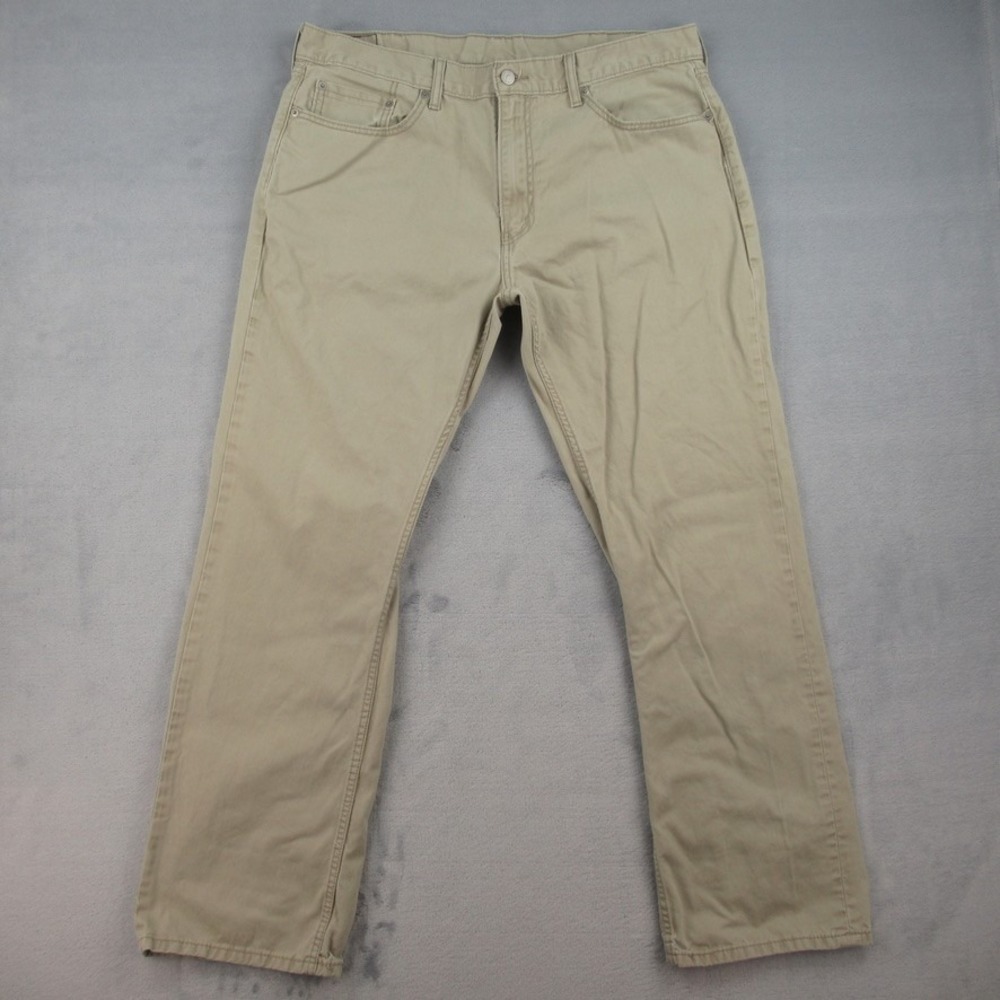 Levis 559 Relaxed Straight Khaki Pants Mens 38x32 Tan Cotton Chino 00559-0369